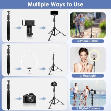 UBeesize LED Ring Light with Adjustable Tripod Stand