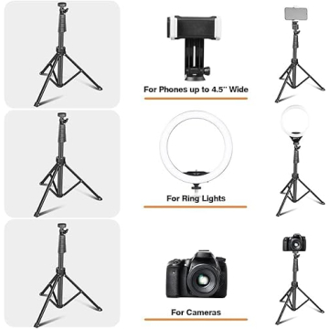 UBeesize LED Ring Light with Adjustable Tripod Stand