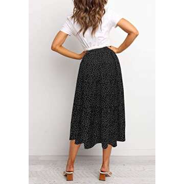 MEROKEETY Stylish High Waist Midi Skirt for Women