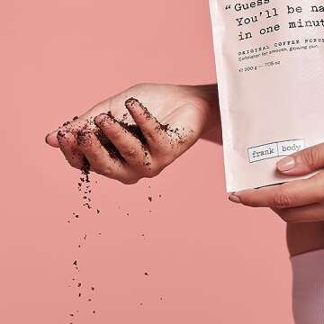 Frank Body Original Coffee Scrub, 7.05oz | Natural & Cruelty Free Exfoliating Body Scrub | Hydrating Vegan Scrub Skin Care For Stretch Marks, Acne, Cellulite | 1ct