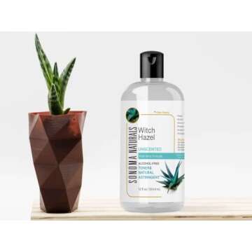 Alcohol-Free Witch Hazel Facial Toner with Aloe Vera