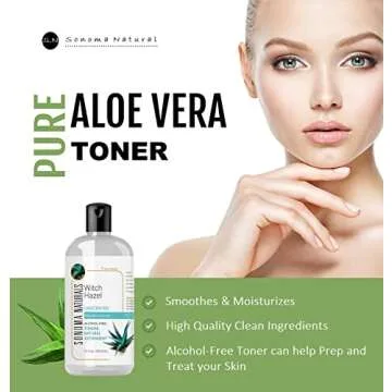 Alcohol-Free Witch Hazel Facial Toner with Aloe Vera