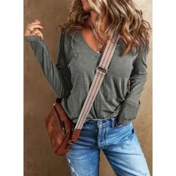 EVALESS Women's Casual V Neck Top – Spring Summer Collection