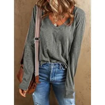 EVALESS Women's Casual V Neck Top – Spring Summer Collection