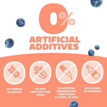 Genexa Kids' Multi-Symptom Cold & Flu Relief, Dye Free, 0% Artificial Additives, Children's Liquid Pain, Fever and Cough Medicine, for Kids 4-11, Delicious Organic Blueberry Flavor, 4 fl oz