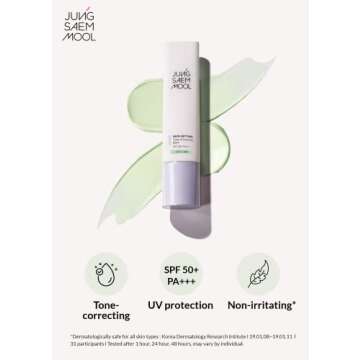 JUNG SAEM MOOL OFFICIAL] Skin Setting Tone Correcting Base | Color Correcting Primer | For Redness Control | Makeup Artist Brand