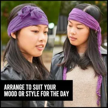 CHARM Womens Headband Boho Headwrap - Turban Head Wrap Festival Retro Hair Accessory Pirate Hairband Brown