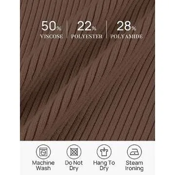 Stylish ZESICA Long Sleeve V Neck Ribbed Knit Sweater