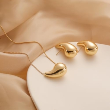 Elegant Teardrop Gold Jewelry Set for Women Gifts
