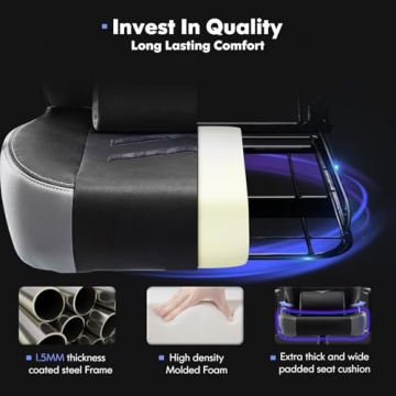 Ergonomic Big and Tall Gaming Chair 350 pounds - Grey