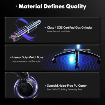 Ergonomic Big and Tall Gaming Chair 350 pounds - Grey