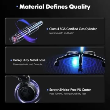 Ergonomic Big and Tall Gaming Chair 350 pounds - Grey