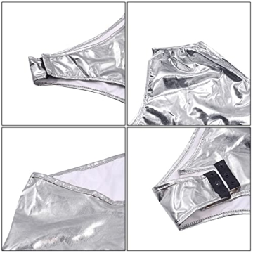 Sexy Metallic One Shoulder Mini Dress for Parties