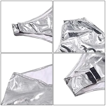 Sexy Metallic One Shoulder Mini Dress for Parties