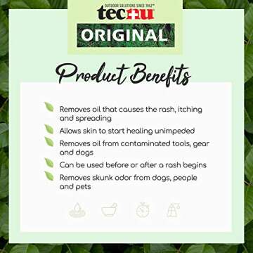Tecnu Original Poison Oak & Ivy Outdoor Skin Cleanser, 32 Fl Oz, First Step in Poison Ivy Treatment, Removes Rash Causing Oils from Skin, Gear, Clothing, Tools and Removes Skunk Odor from Dog Fur