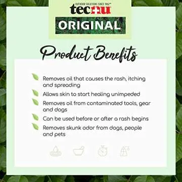 Tecnu Original Poison Oak & Ivy Outdoor Skin Cleanser, 32 Fl Oz, First Step in Poison Ivy Treatment, Removes Rash Causing Oils from Skin, Gear, Clothing, Tools and Removes Skunk Odor from Dog Fur