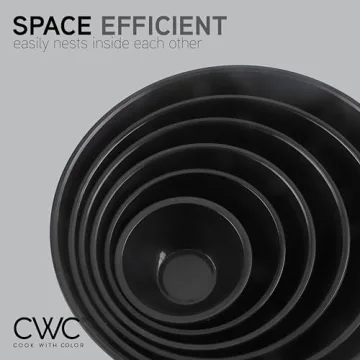 Nesting Bowls Set with Lids - 12 Piece Microwave Safe