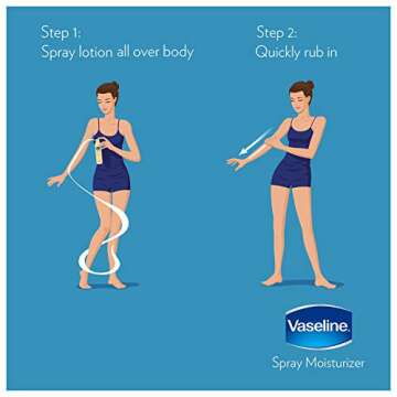 Vaseline Spray & Go Moisturizer Cocoa Radiant 4 Pack