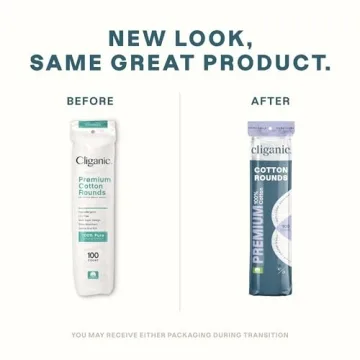 Cliganic Premium Cotton Rounds (300 Count) - Hypoallergenic Pads