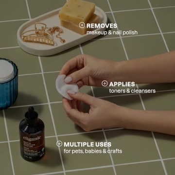 Cliganic Premium Cotton Rounds (300 Count) - Hypoallergenic Pads