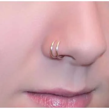 Stylish QWALIT Fake Septum Nose Rings for Women