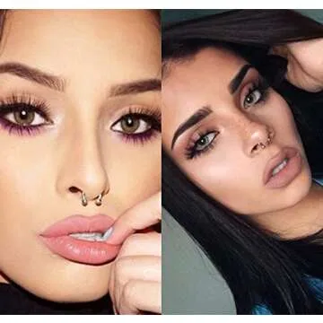 Stylish QWALIT Fake Septum Nose Rings for Women