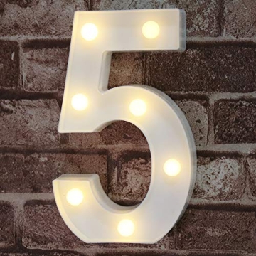 Pooqla LED Number Lights Sign - Perfect Party Decor