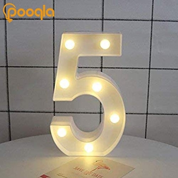 Pooqla LED Number Lights Sign - Perfect Party Decor