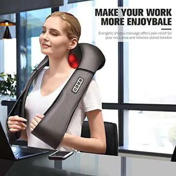 MagicMakers Neck Massager with Heat Gifts for Women, Men, Dad, Mom, Family, Friend, Mothers Day, Fat...