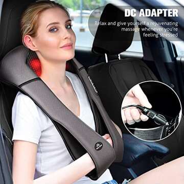 MagicMakers Neck Massager with Heat Gifts for Women, Men, Dad, Mom, Family, Friend, Mothers Day, Fathers Day, Christmas, Shiatsu Kneading Back Neck Massager for Shoulder, Pain Relief, Muscle Soreness