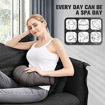 MagicMakers Neck Massager with Heat Gifts for Women, Men, Dad, Mom, Family, Friend, Mothers Day, Fathers Day, Christmas, Shiatsu Kneading Back Neck Massager for Shoulder, Pain Relief, Muscle Soreness