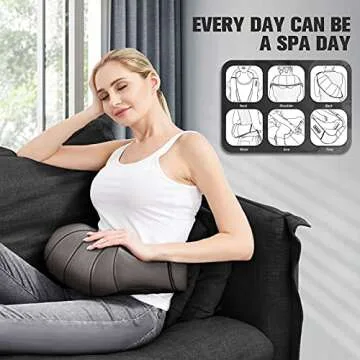 MagicMakers Neck Massager with Heat Gifts for Women, Men, Dad, Mom, Family, Friend, Mothers Day, Fathers Day, Christmas, Shiatsu Kneading Back Neck Massager for Shoulder, Pain Relief, Muscle Soreness