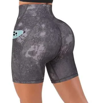 SUUKSESS Women's Cross Waist Workout Shorts with Pockets