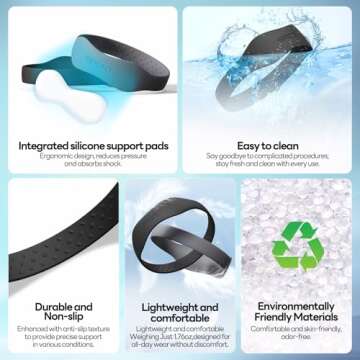 Silicone Knee Patellar Tendon Support Strap - 2 Pack Patella Band for Tendonitis Jumpers Pain Relief - Knee Brace for Men & Women - Knee Band Stabilizer for Running Sports Basketball Hiking (Black, Small)