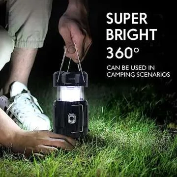 2024 Upgrade Solar Powered Camping Lantern with Fan - Stay Cool and Well-lit During Outdoor Adventures with This Versatile Lantern Featuring a Built-in Fan for Added Comfort.