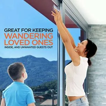 Sliding Door Lock for Home Safety - 2 Pack Sliding Window Locks, Sliding Glass Door Lock, Extra Strong Adhesive, Sliding Door Child Safety Lock, Sliding Patio Door Lock and Window Security