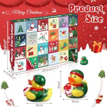Jerify Advent Calendar 2025 Christmas Countdown Toys Rubber Ducks - 24 Days of Fun