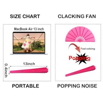 13-inch Large Rave Fan for Cool Line Dancing Fun