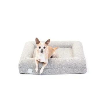 Bluewater Dog Luxury Boucle Orthopedic Memory Foam Dog Bed with Waterproof Liner and Machine Washabl...