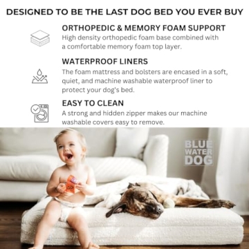 Bluewater Luxury Orthopedic Memory Foam Dog Bed