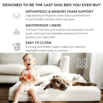 Bluewater Luxury Orthopedic Memory Foam Dog Bed