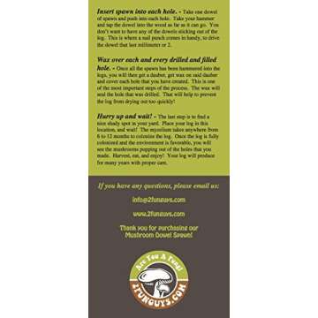 Grow Delicious Oyster Mushrooms - 100 Count Plug Spawn