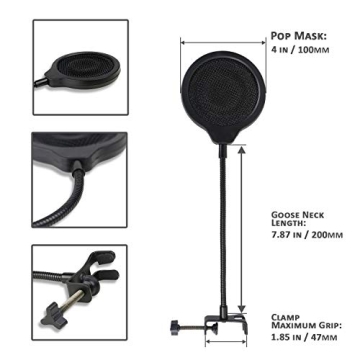 Yeti X Pop Filter & Windscreen for Clear Sound Quality