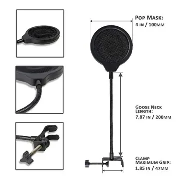Yeti X Pop Filter & Windscreen for Clear Sound Quality