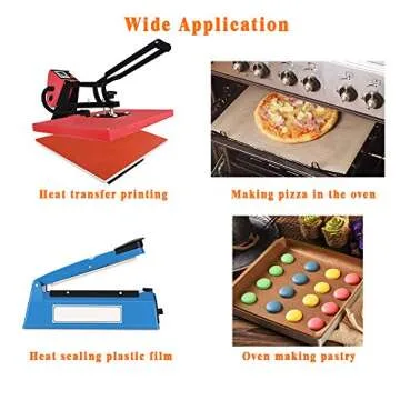 3 Pack 12 x 16" PTFE Teflon Sheet for Heat Press Transfer Non Stick Paper Reusable Heat Resistant Craft Mat,Protects Iron,for Heat Press Machines