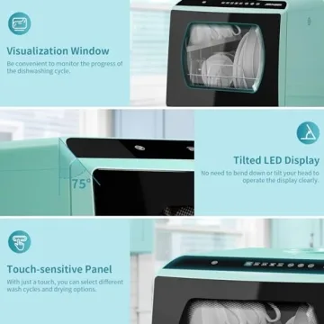 Portable Countertop Dishwasher - 5 Programs & 5L Tank
