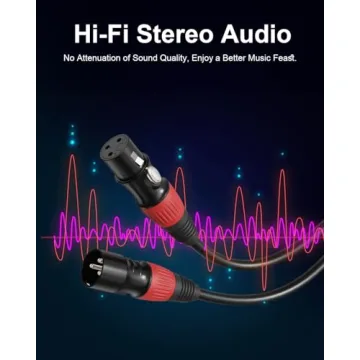 Tnlaile Color-Coded XLR Cables 10ft 6-Pack for Audio