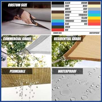 ShadeMart UV Resistant Sun Shade Sail for Outdoor Comfort