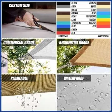 ShadeMart UV Resistant Sun Shade Sail for Outdoor Comfort