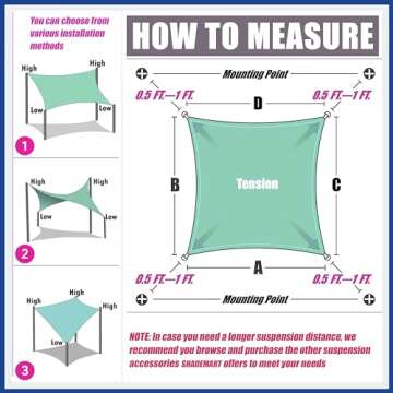 ShadeMart UV Resistant Sun Shade Sail for Outdoor Comfort
